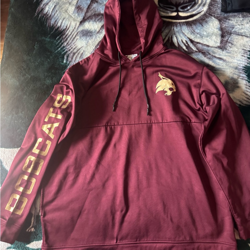 Champion Red and Gold Crew Neck Sweater Classic Fit